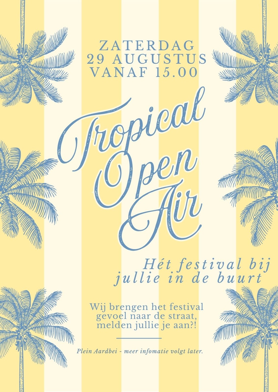 Tropical Open Air straatfeest flyer