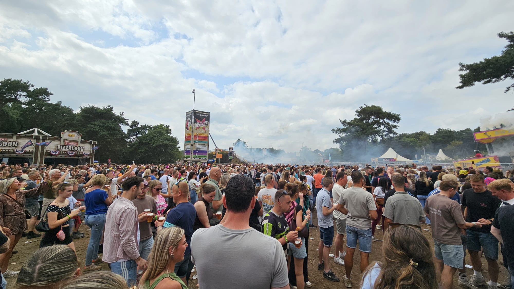 Uitzicht vanaf de Animato-bar op zaterdag.