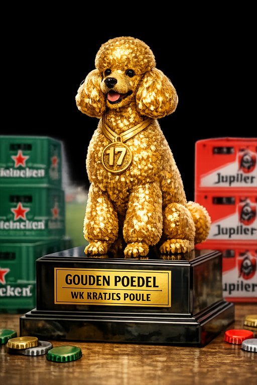 Gouden poedel trofee